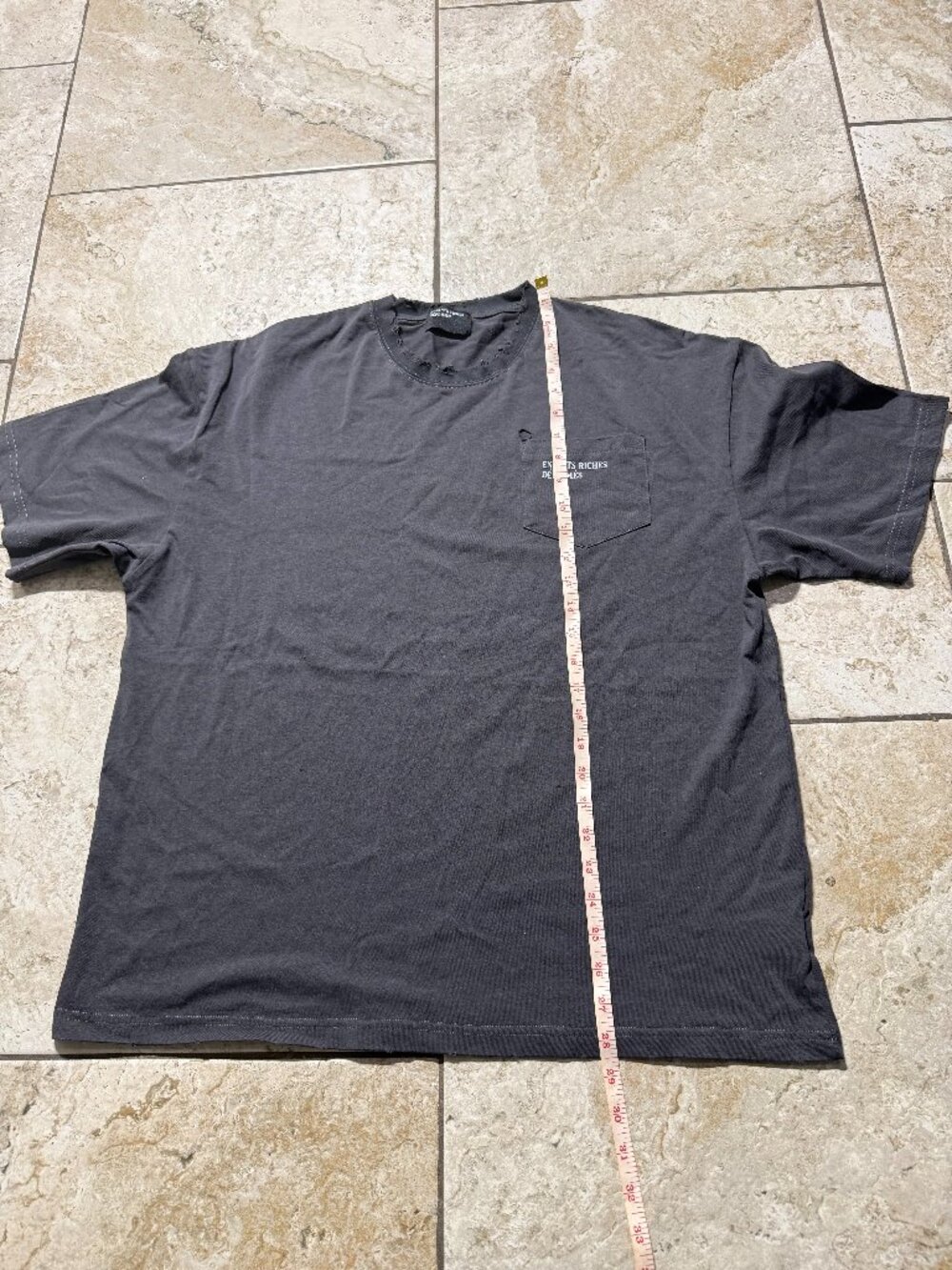ERD Thrashed Logo Pocket Tee Black White M